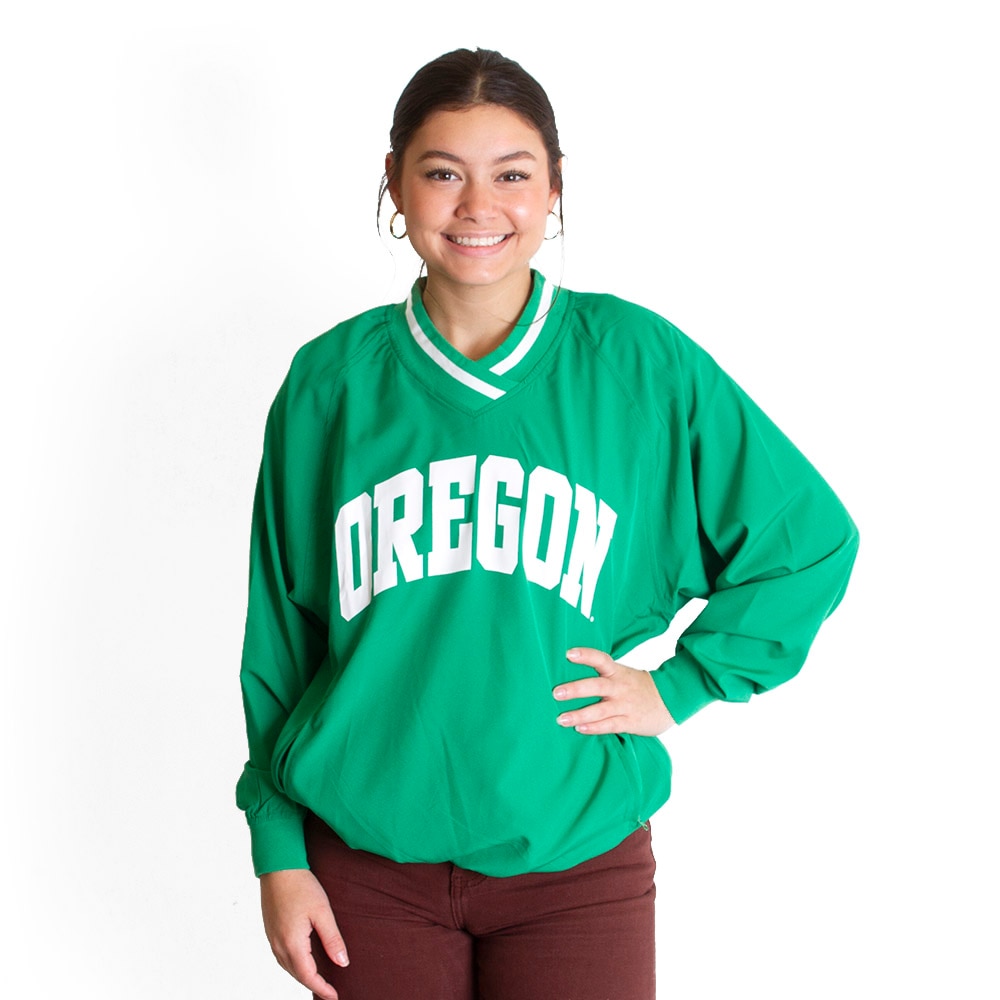 Green pullover windbreaker on sale